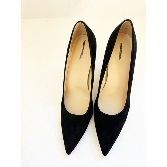 NWOB Ann Taylor Mae Suede Pump Mila Black 11 - Picture 3 of 6